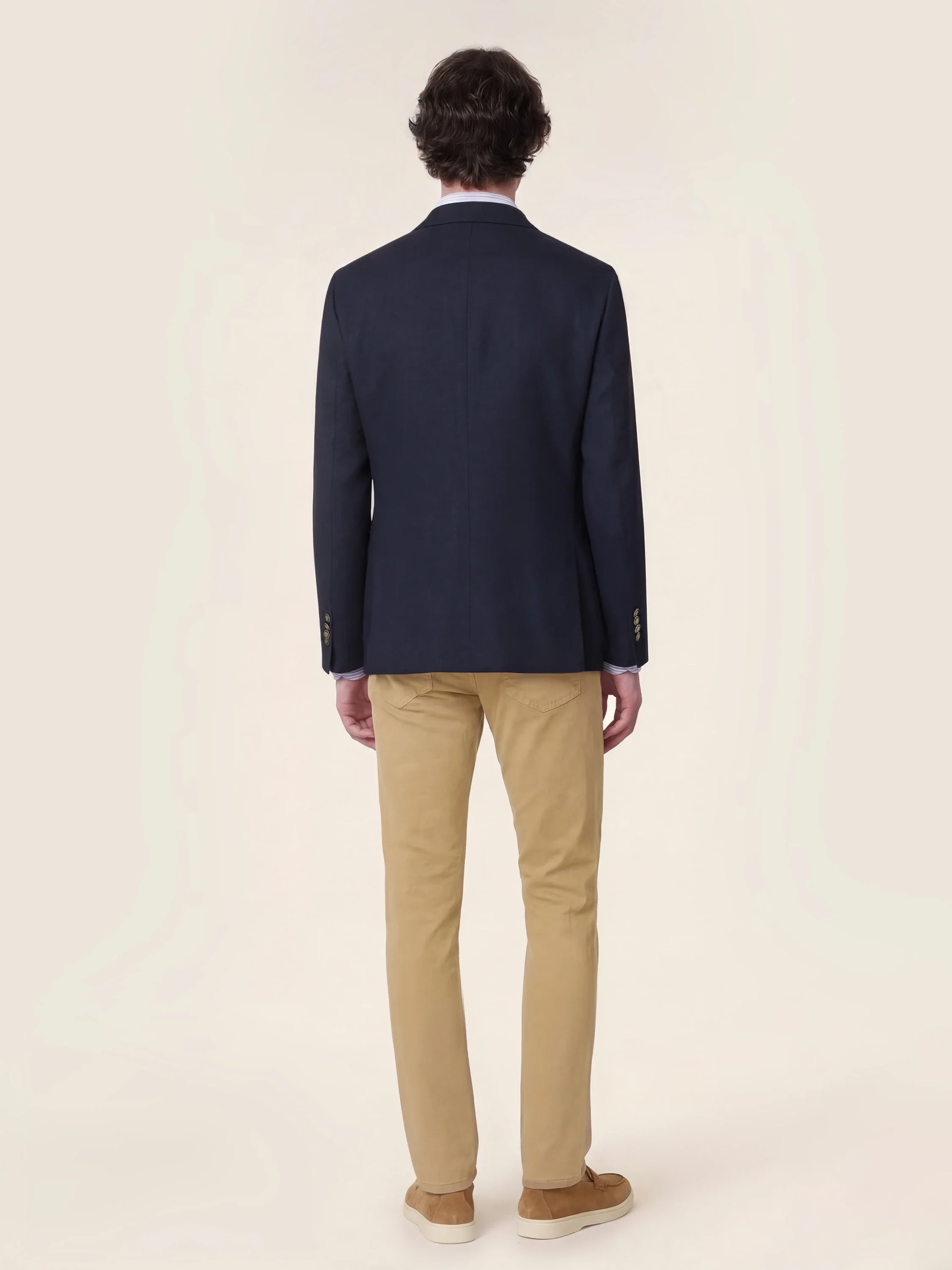 Wool and Silk Gabardine Blazer - Image 4