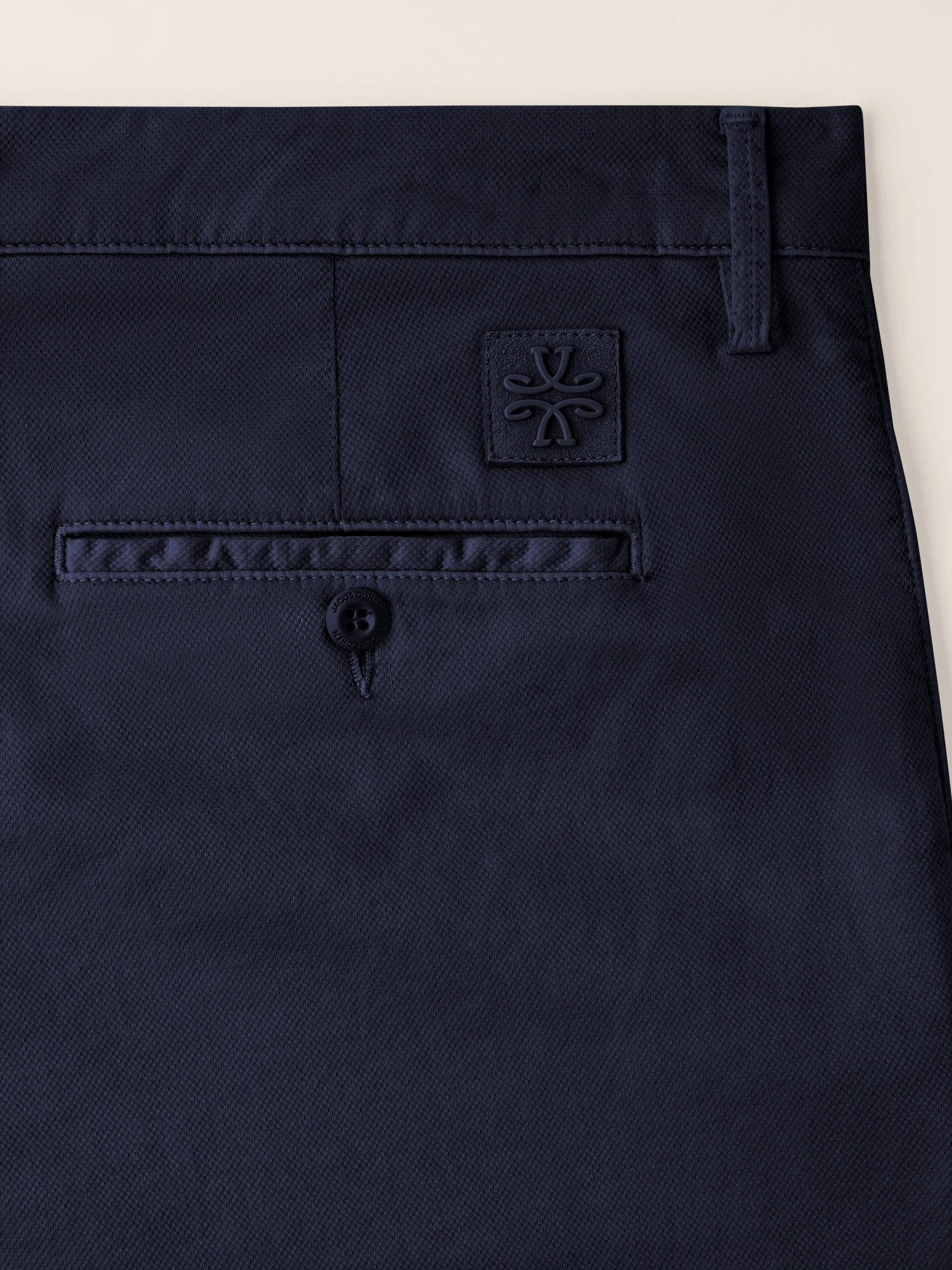 Bobby - Slim Chino Pants in Honeycomb Stretch Cotton - Image 4