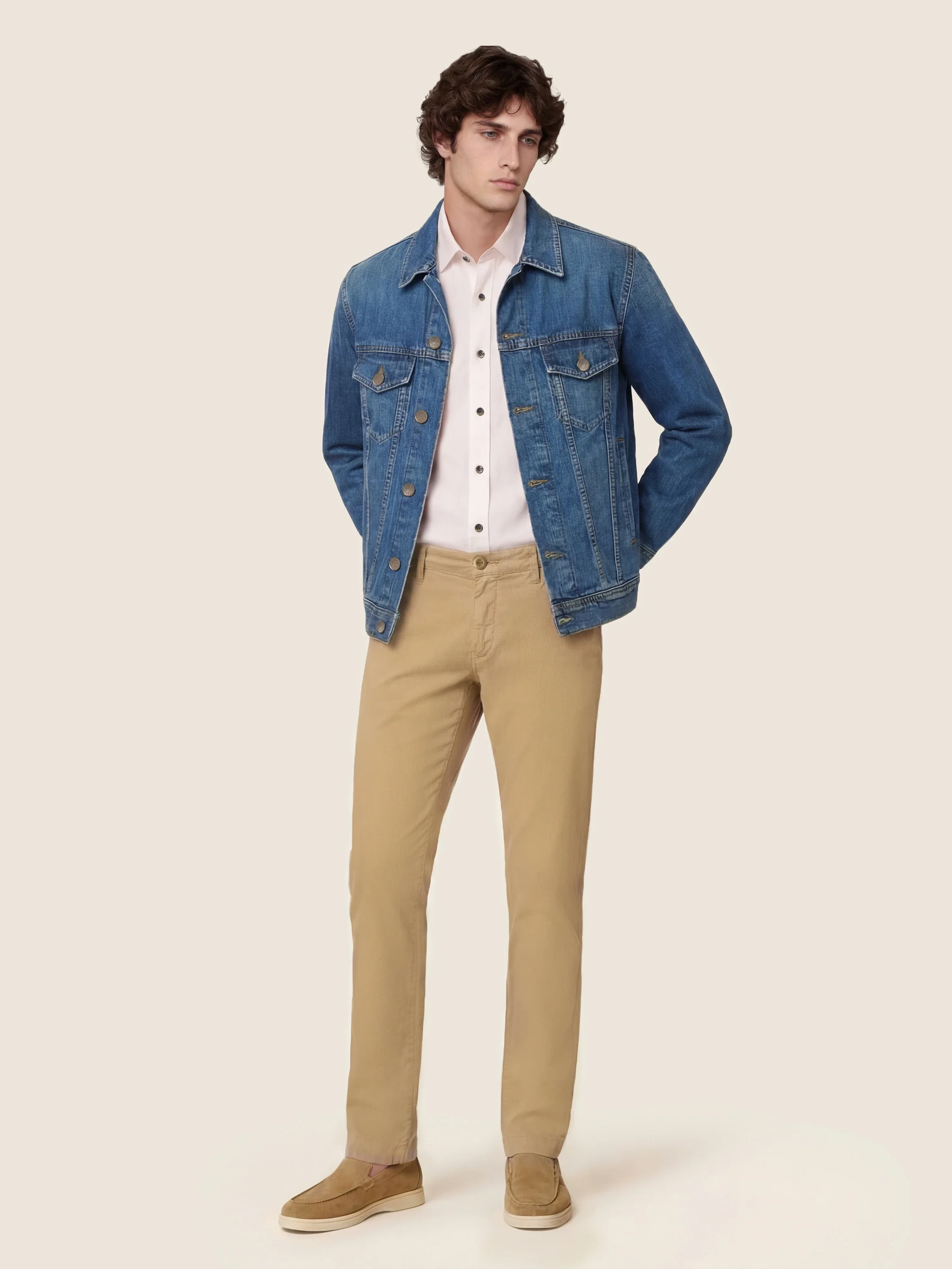 Bobby – Pants in Honeycomb Stretch Cotton - Image 2
