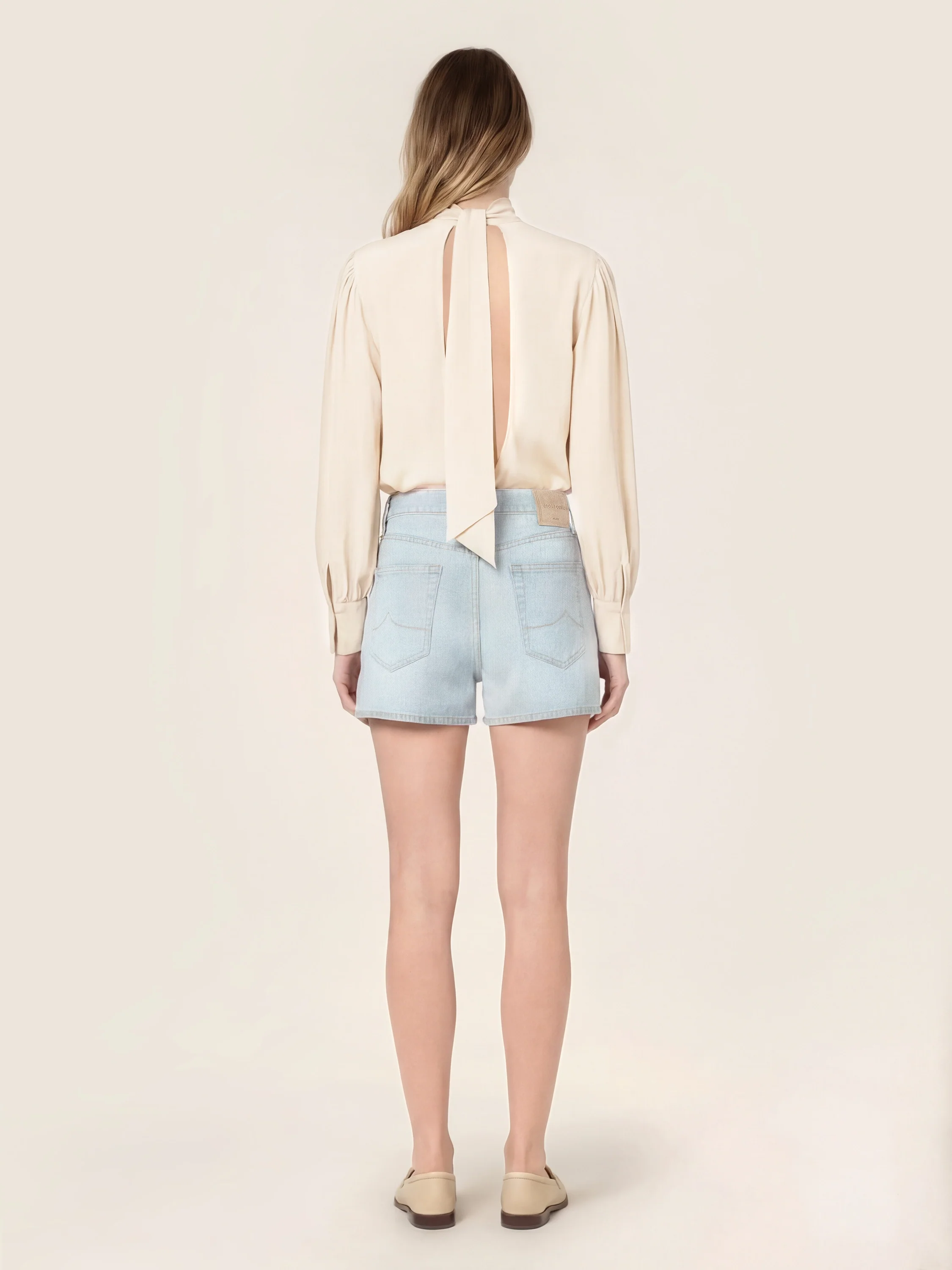 Britney - Comfort Cotton-Lyocell Denim Shorts - Image 4