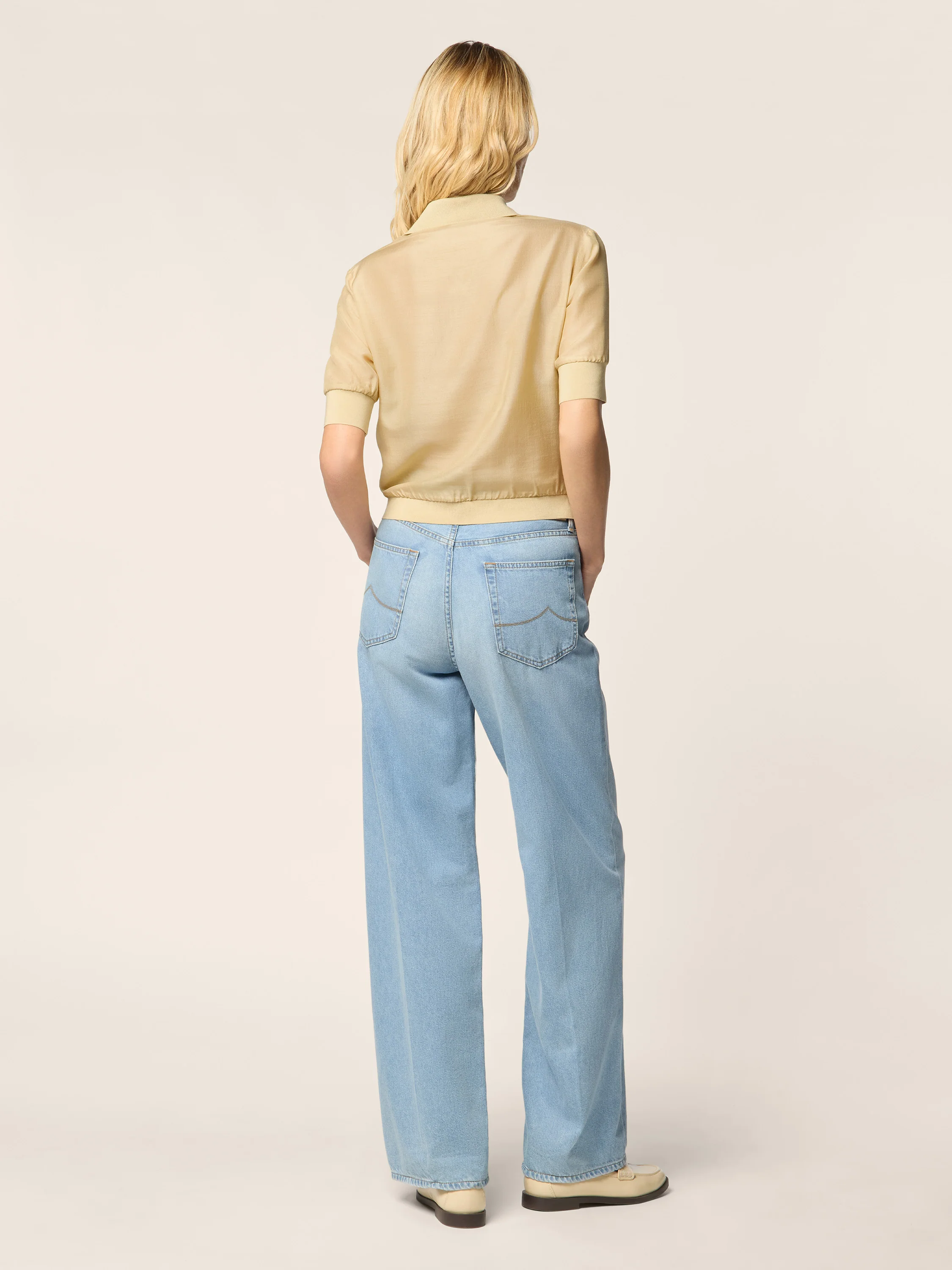 Wool and Silk Chiffon Polo - Image 3