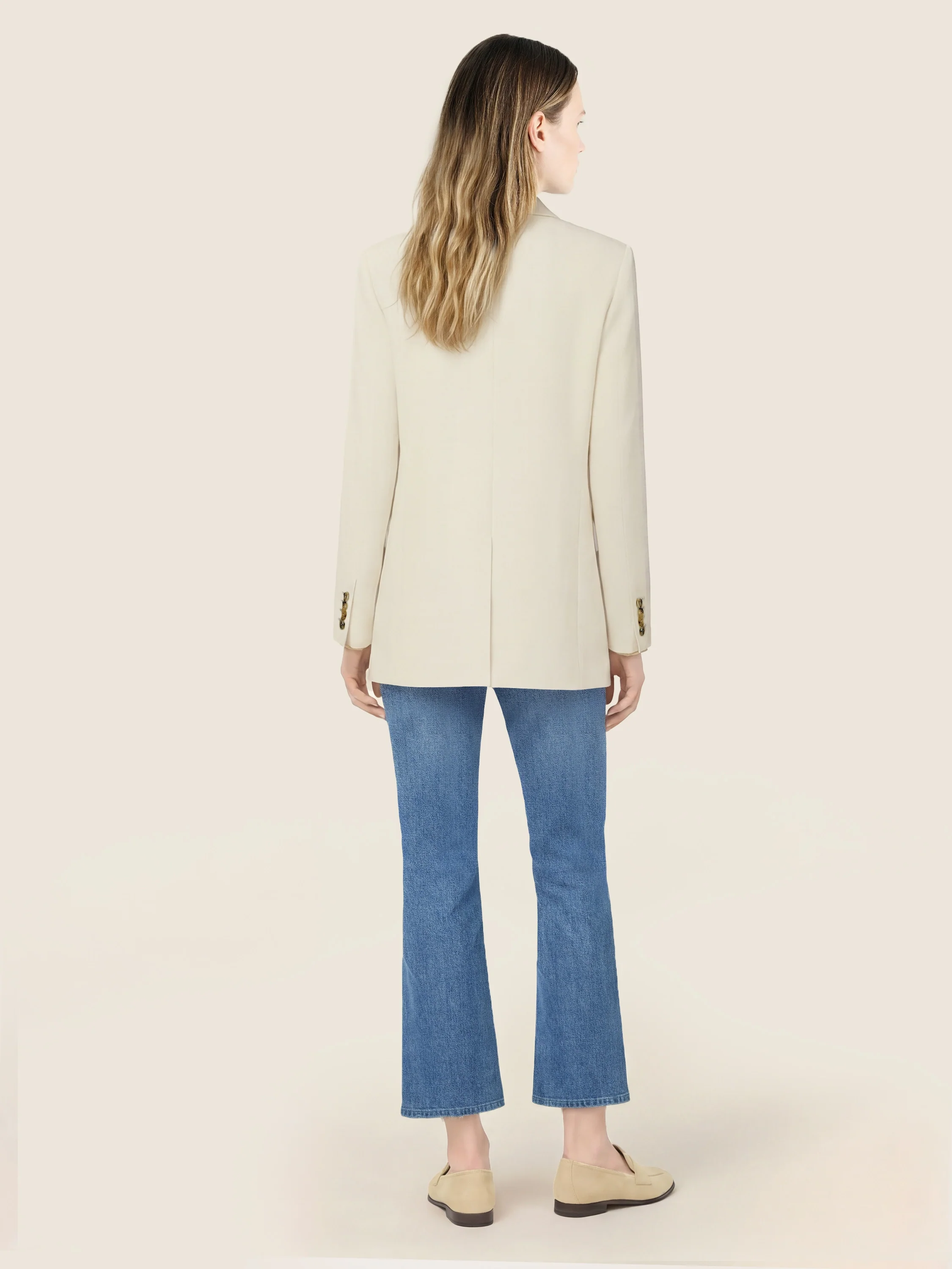 Viscose-Silk Canvas Blazer - Image 3