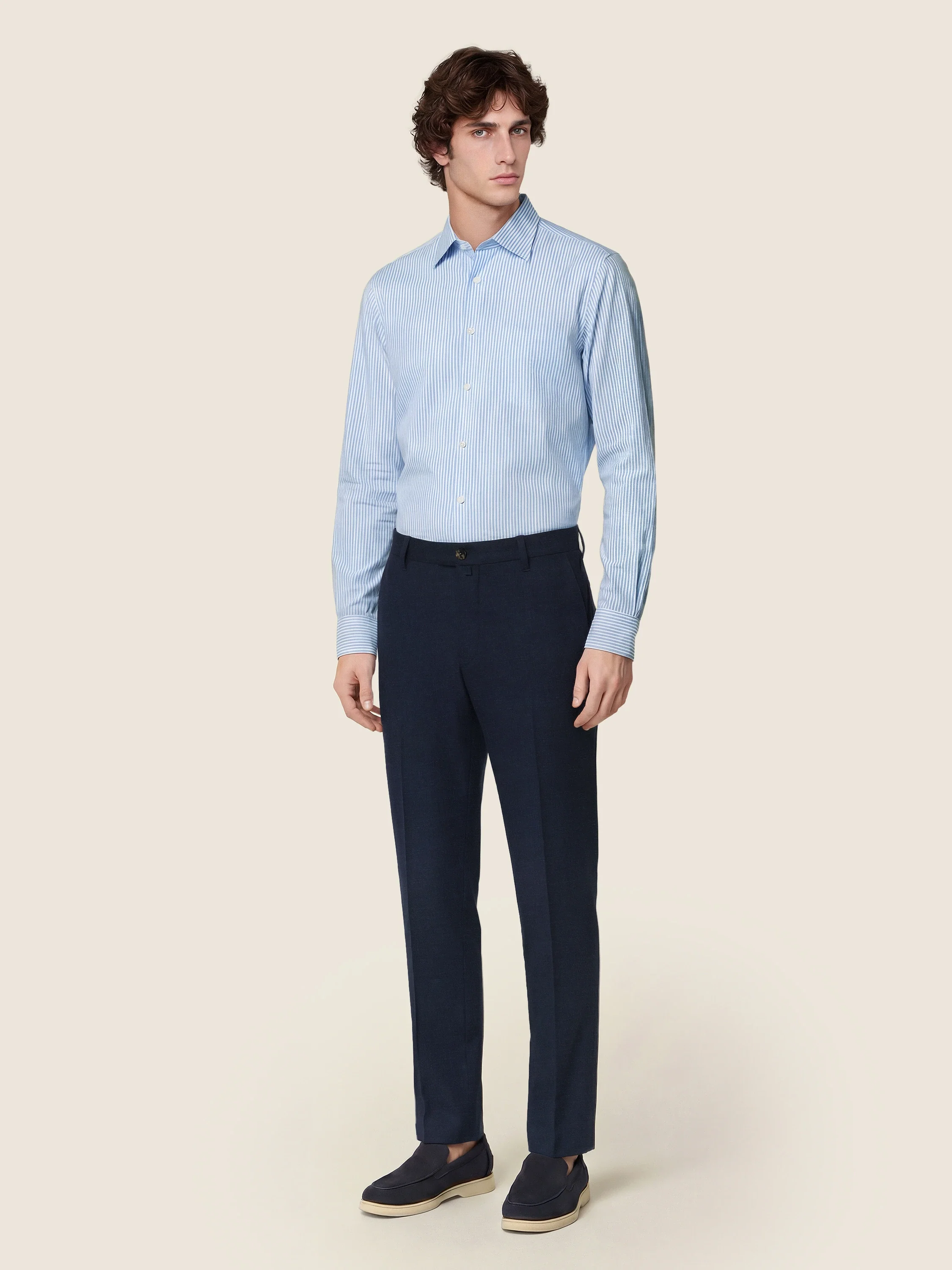 John – Pants in Silk and Linen Stretch Gabardine - Image 2