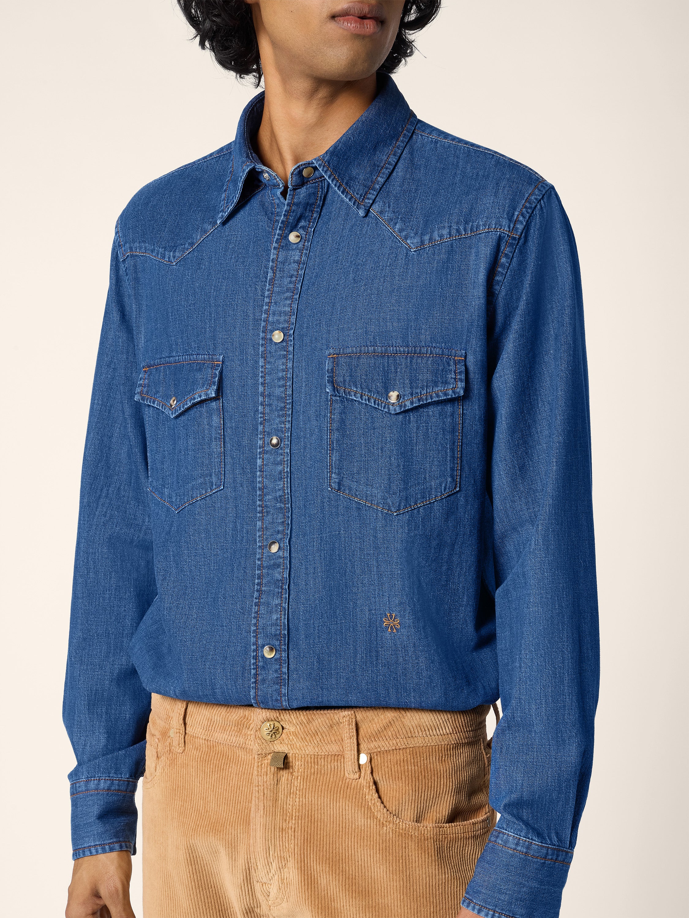 Light Denim Western Shirt - Image 4