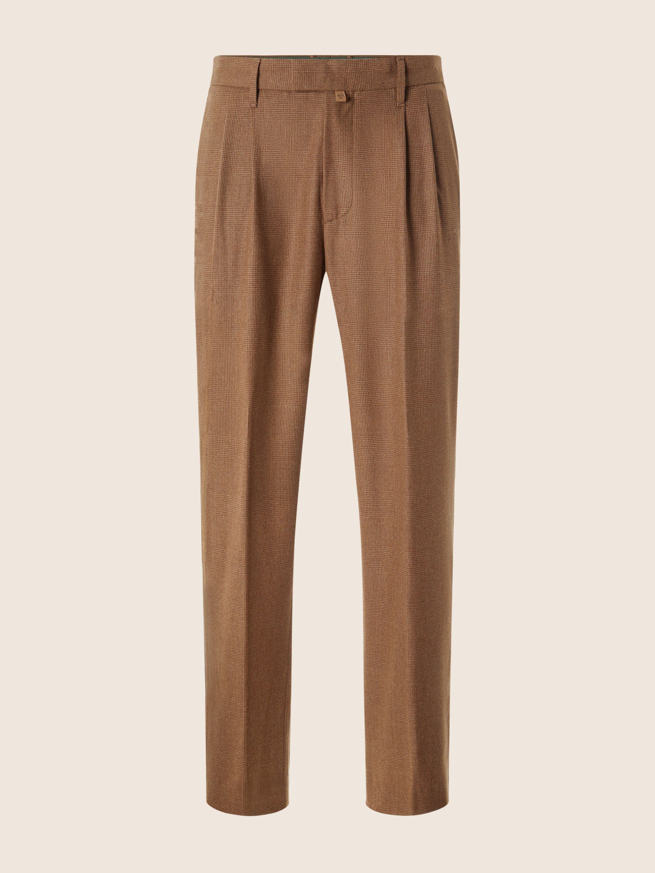 Lucas — Vitale Barberis Canonico Wool-Cashmere Prince of Wales Pants