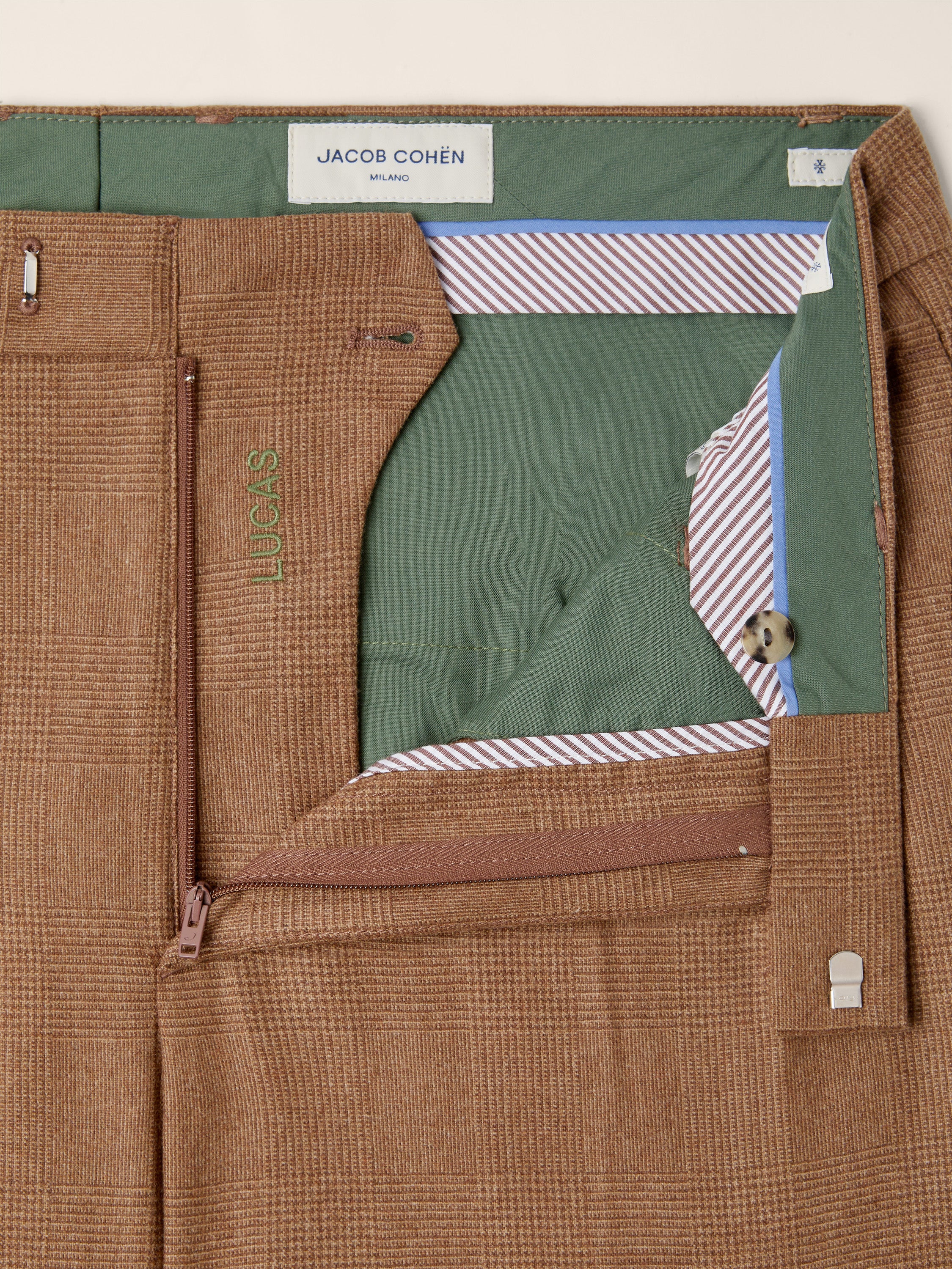 Lucas — Vitale Barberis Canonico Wool-Cashmere Prince of Wales Pants - Image 5