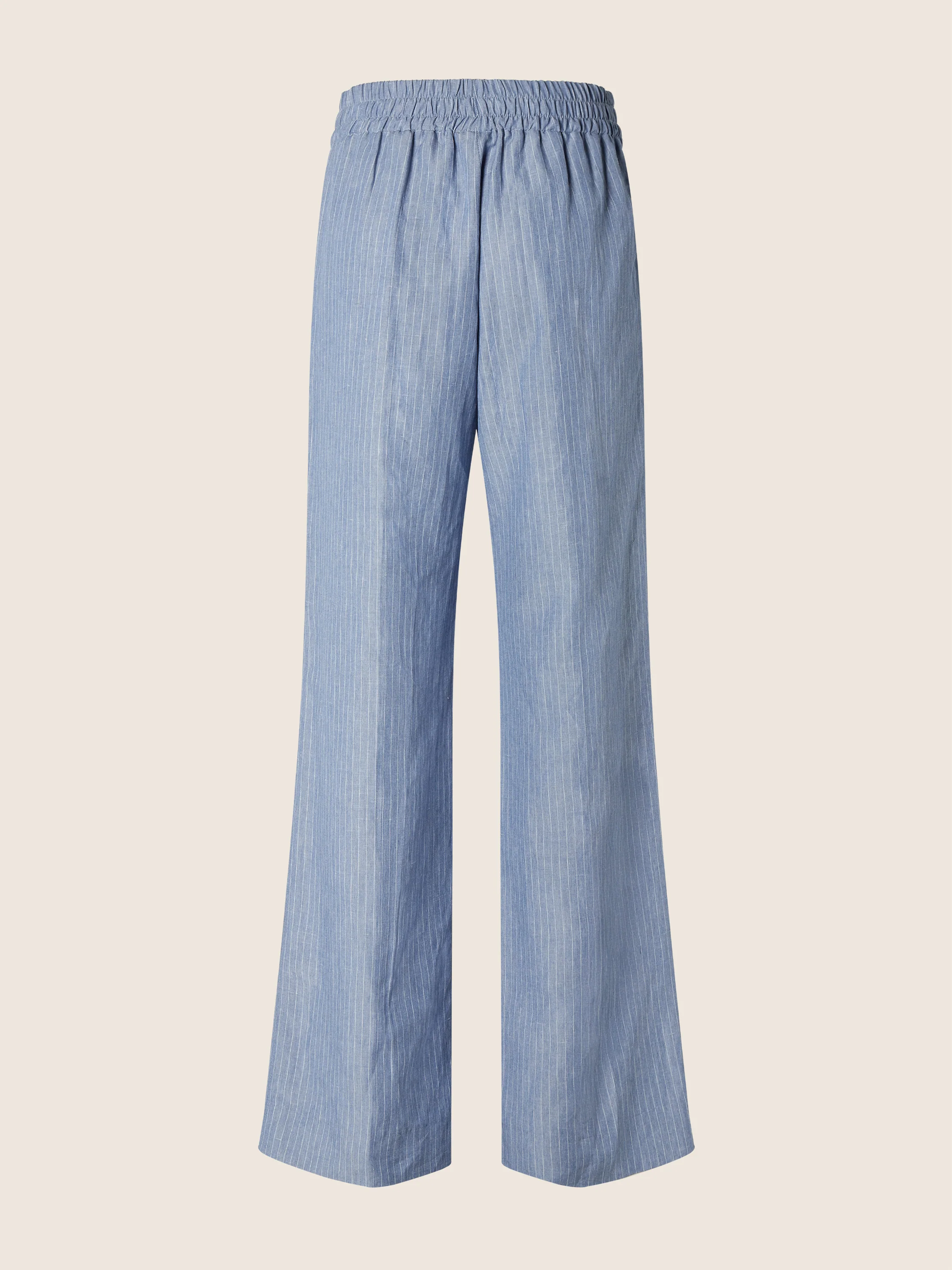 Marianne – Pants in Viscose-Linen Pinstripe Canvas - Image 4