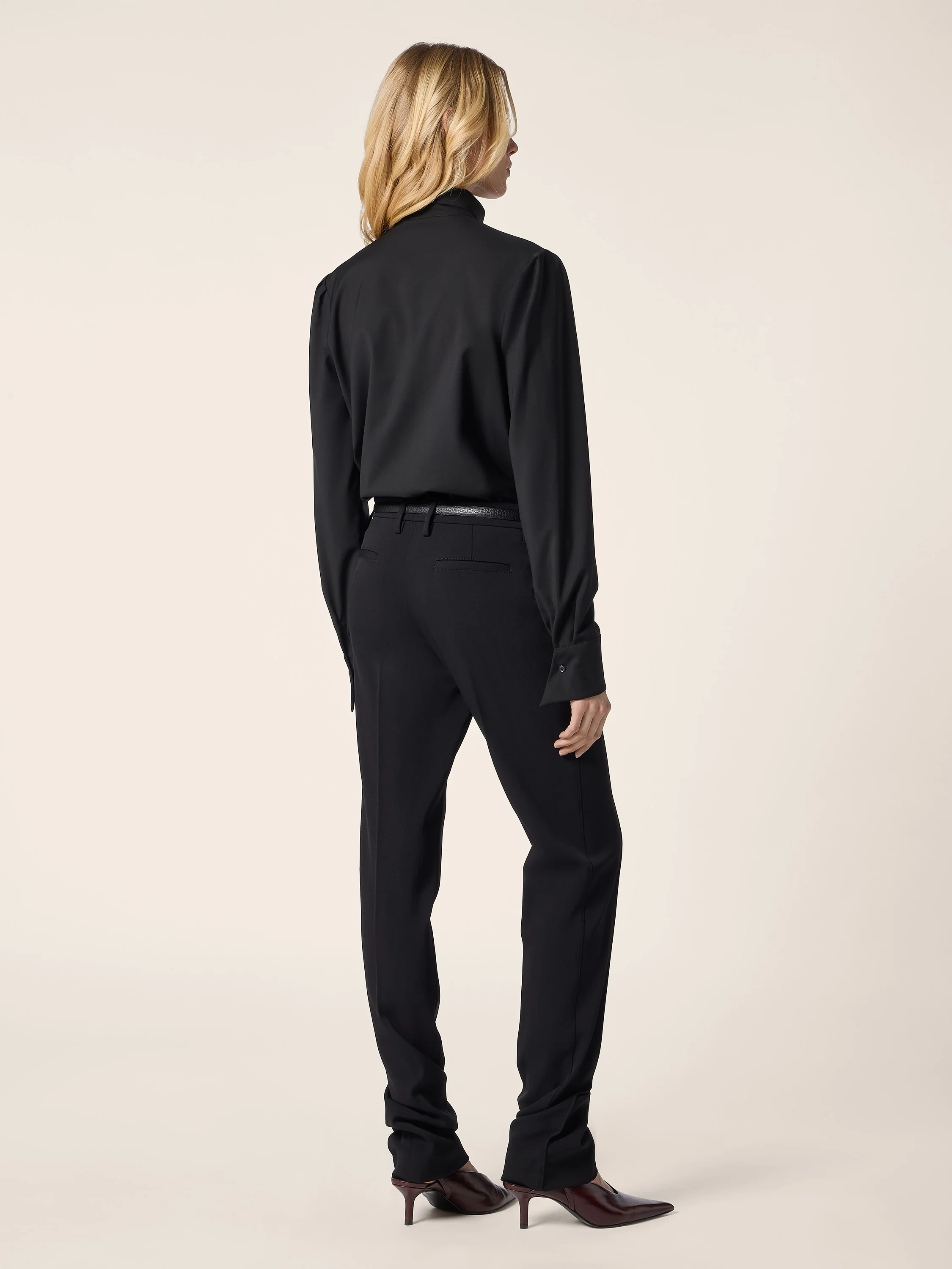 Meryl – Wool Satin Pants - Image 4