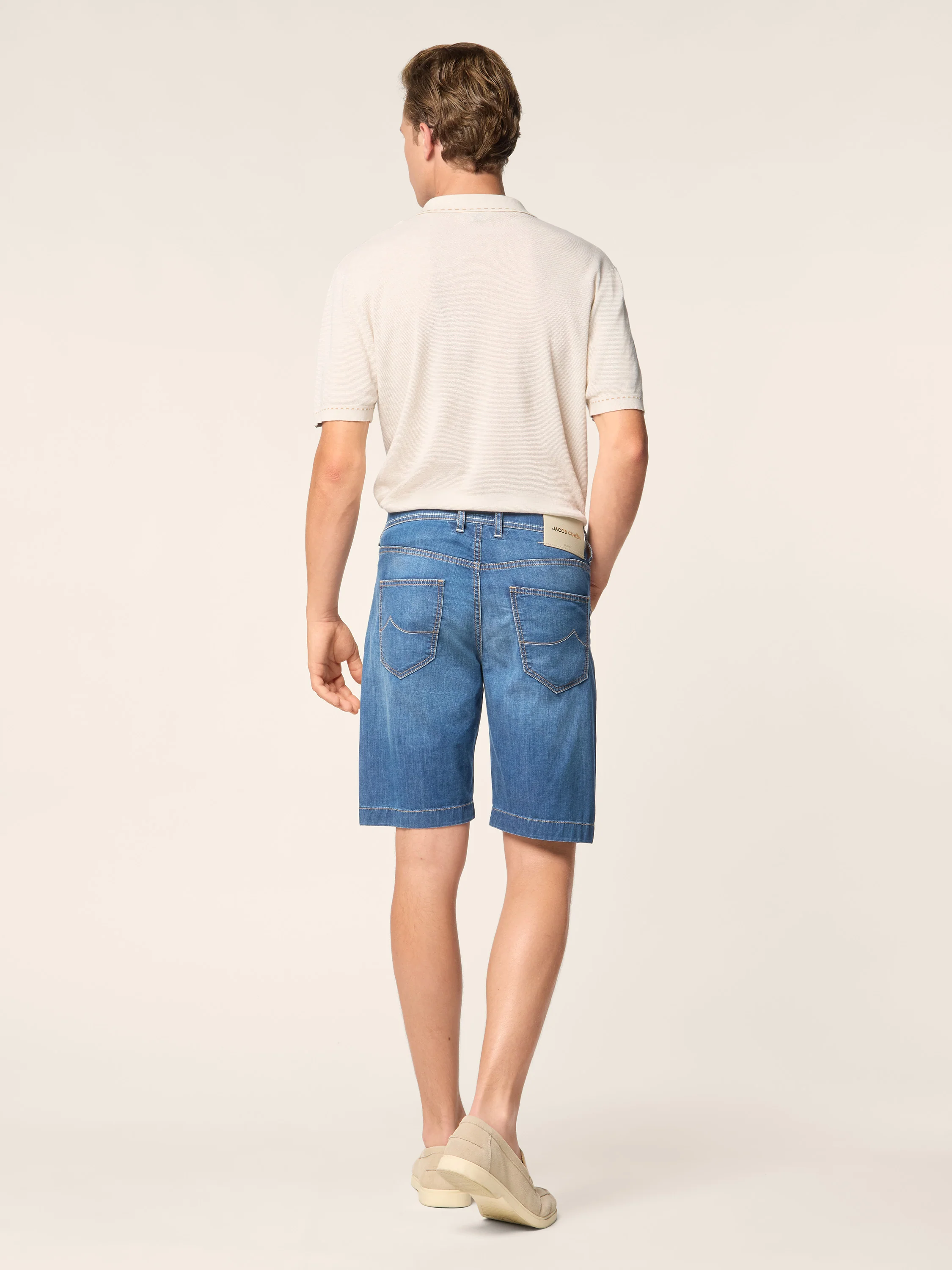 Nicolas – Bermudas in Power Stretch Denim - Image 3