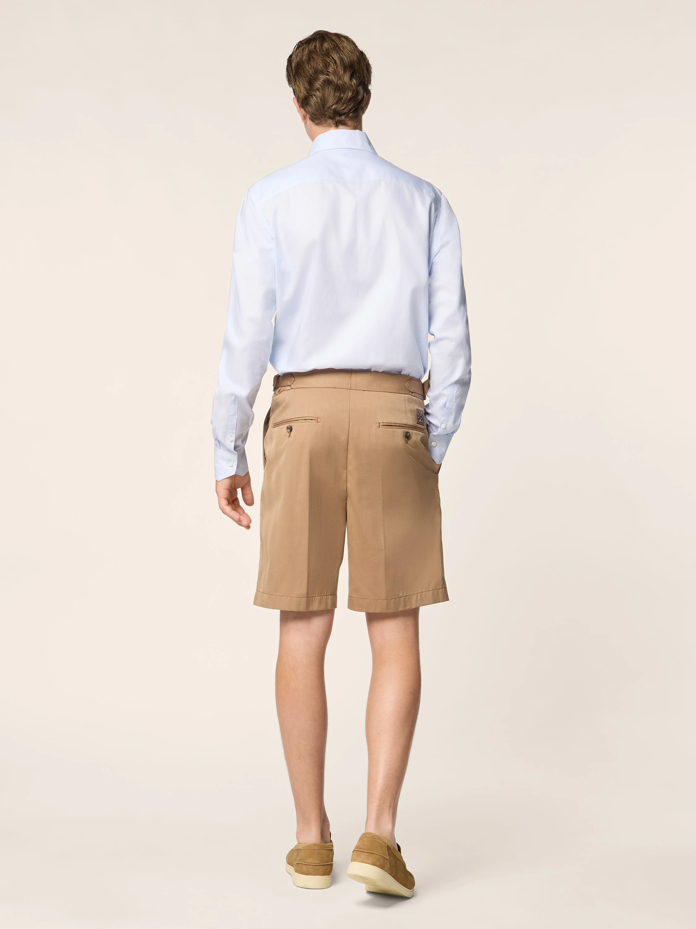 Ollie – Bermudas Wool and Cotton Herringbone Fabric - Image 3