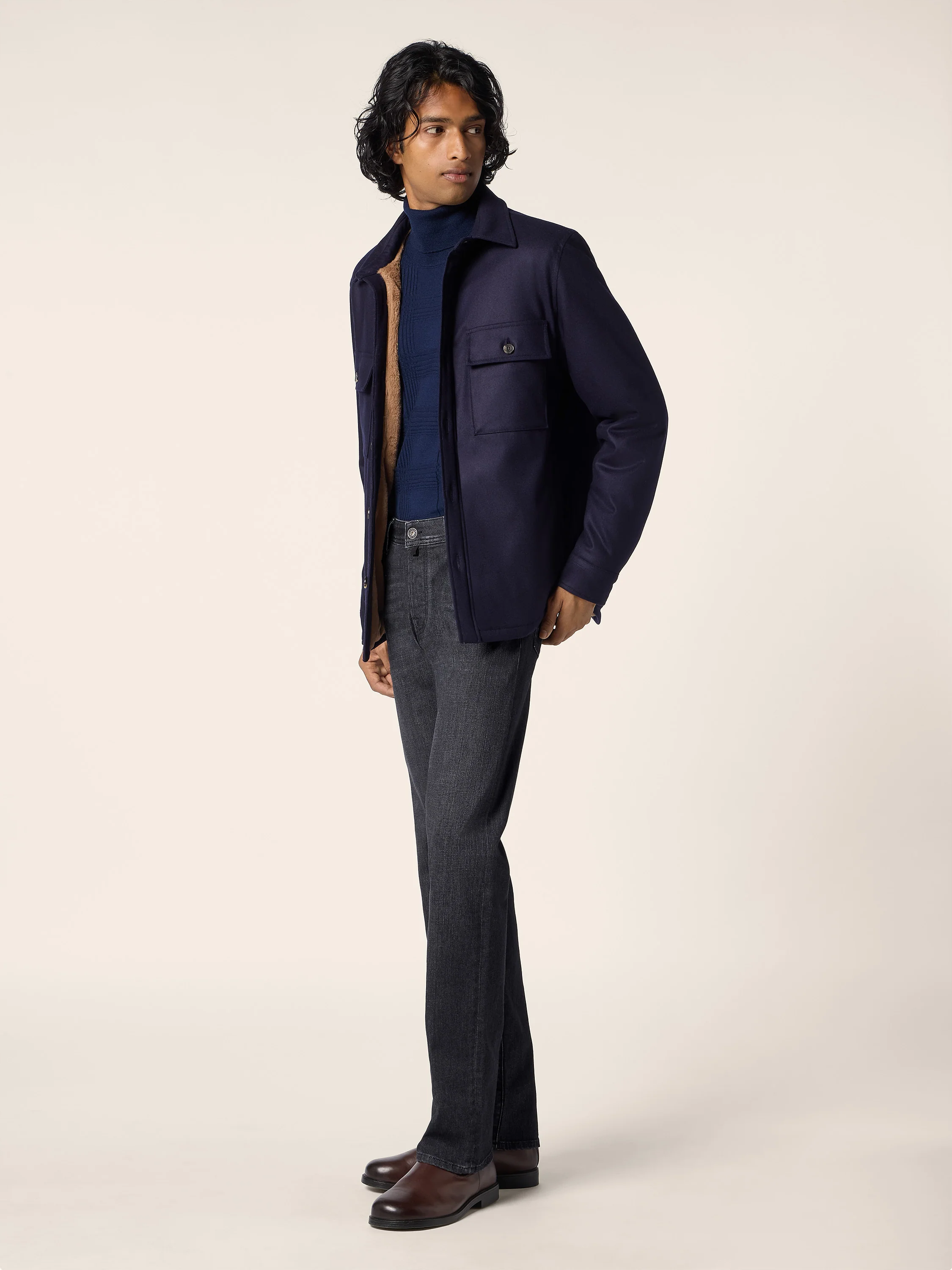 Vitale Barberis Canonico Comfort Flannel Overshirt - Image 2