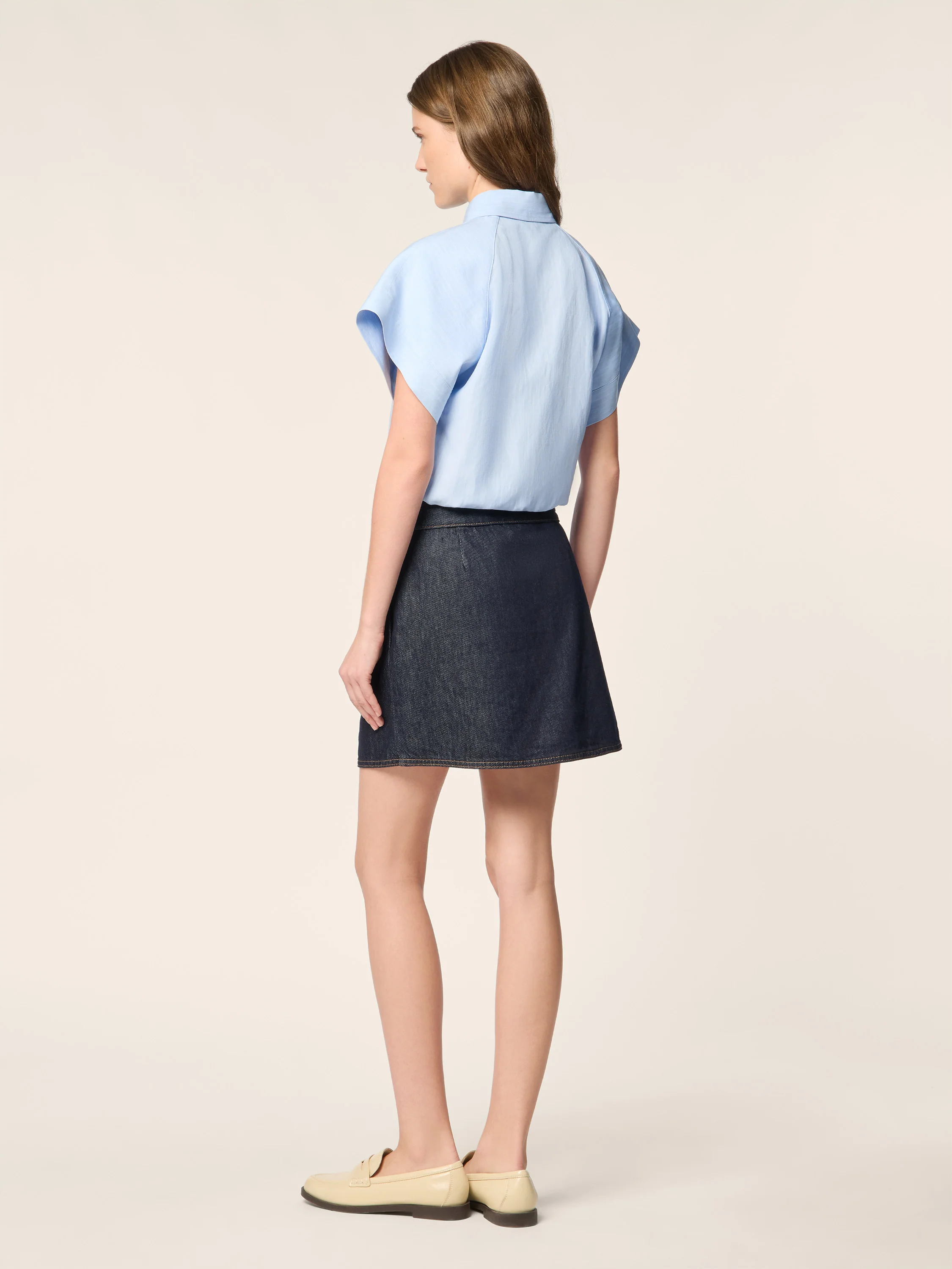 Cotton-Lyocell Denim Skirt - Image 3