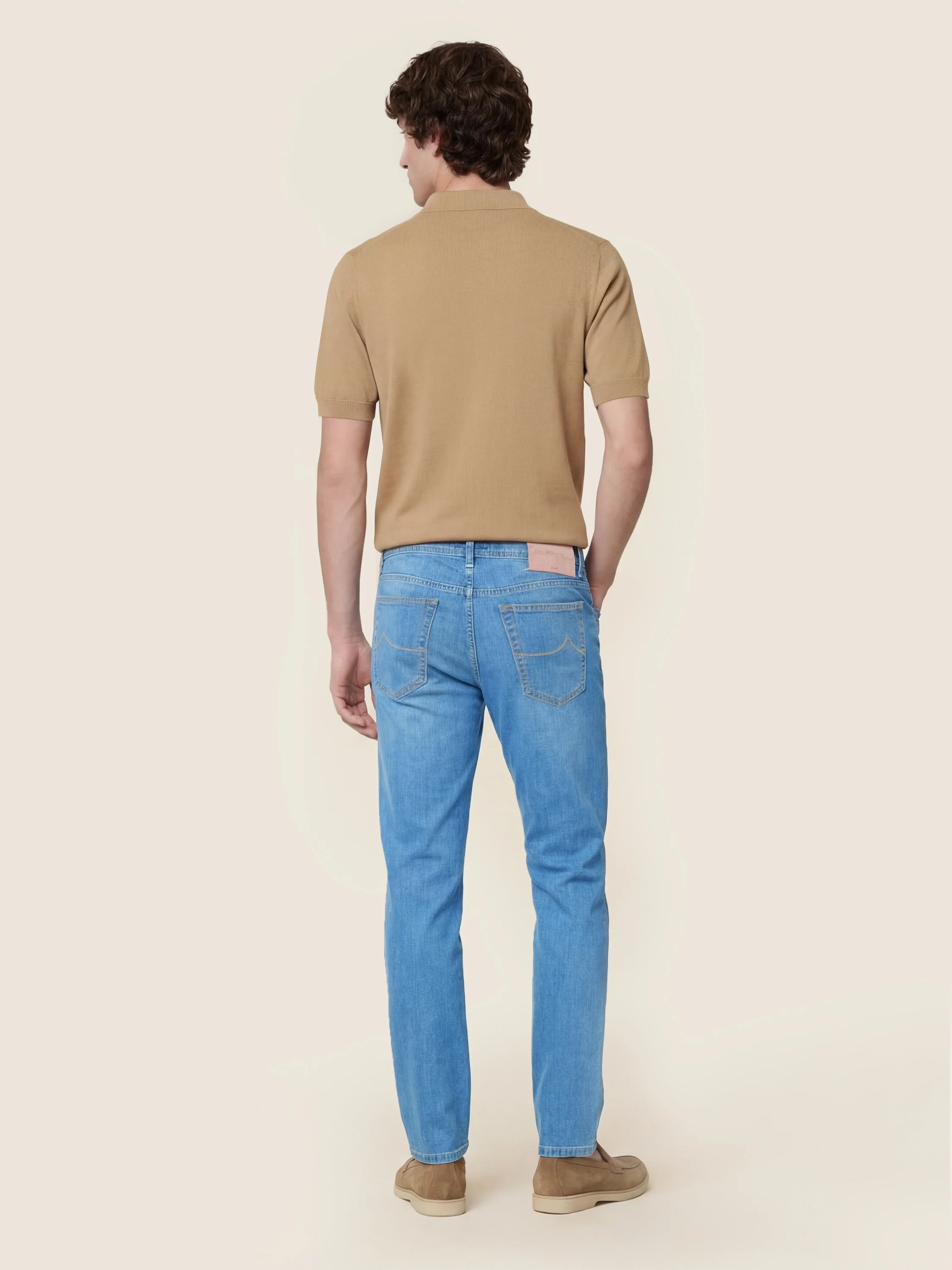 Brushed Cotton Polo Shirt - Image 3