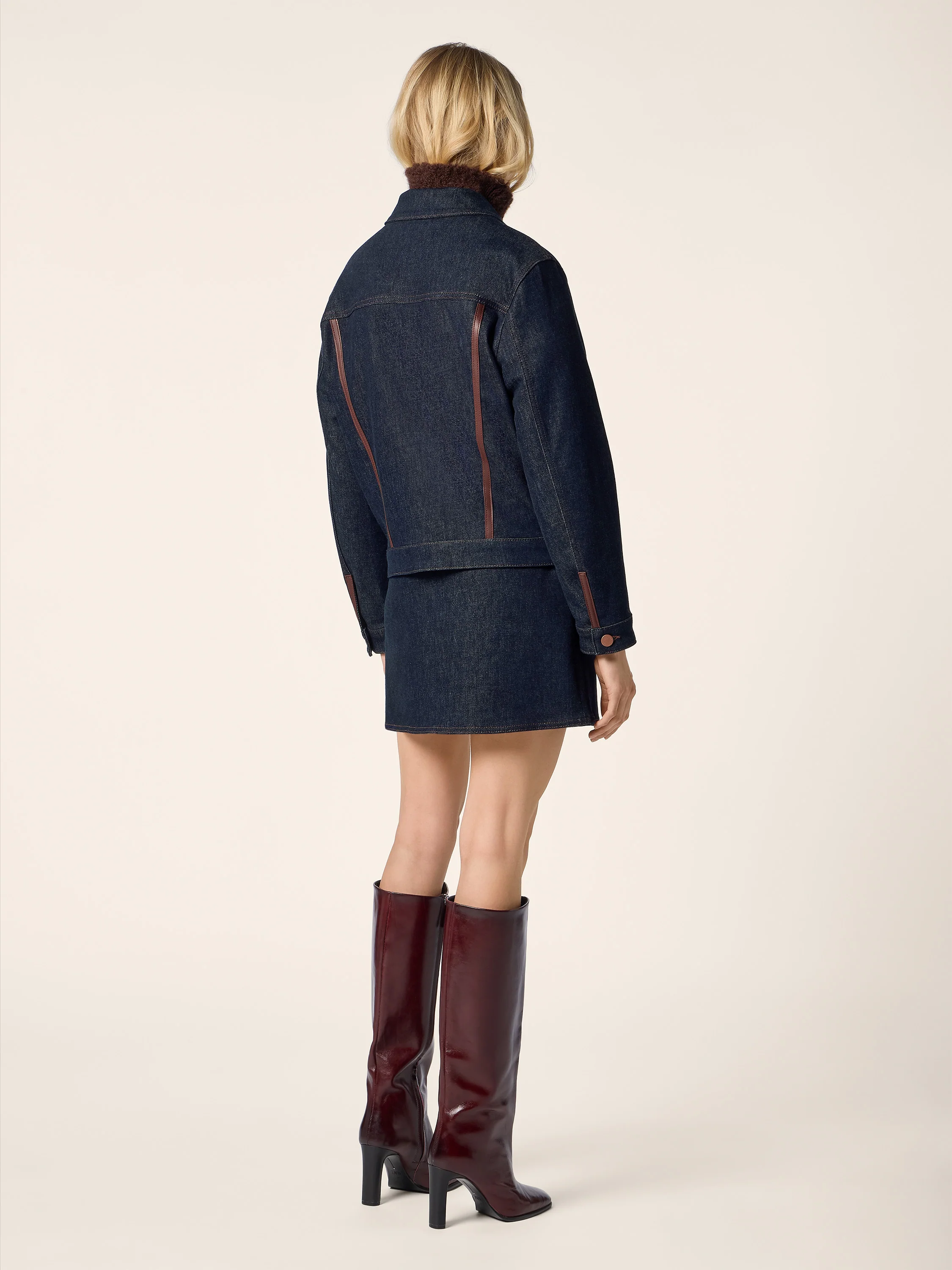Cotton and Lyocell Denim Trucker Jacket - Image 3