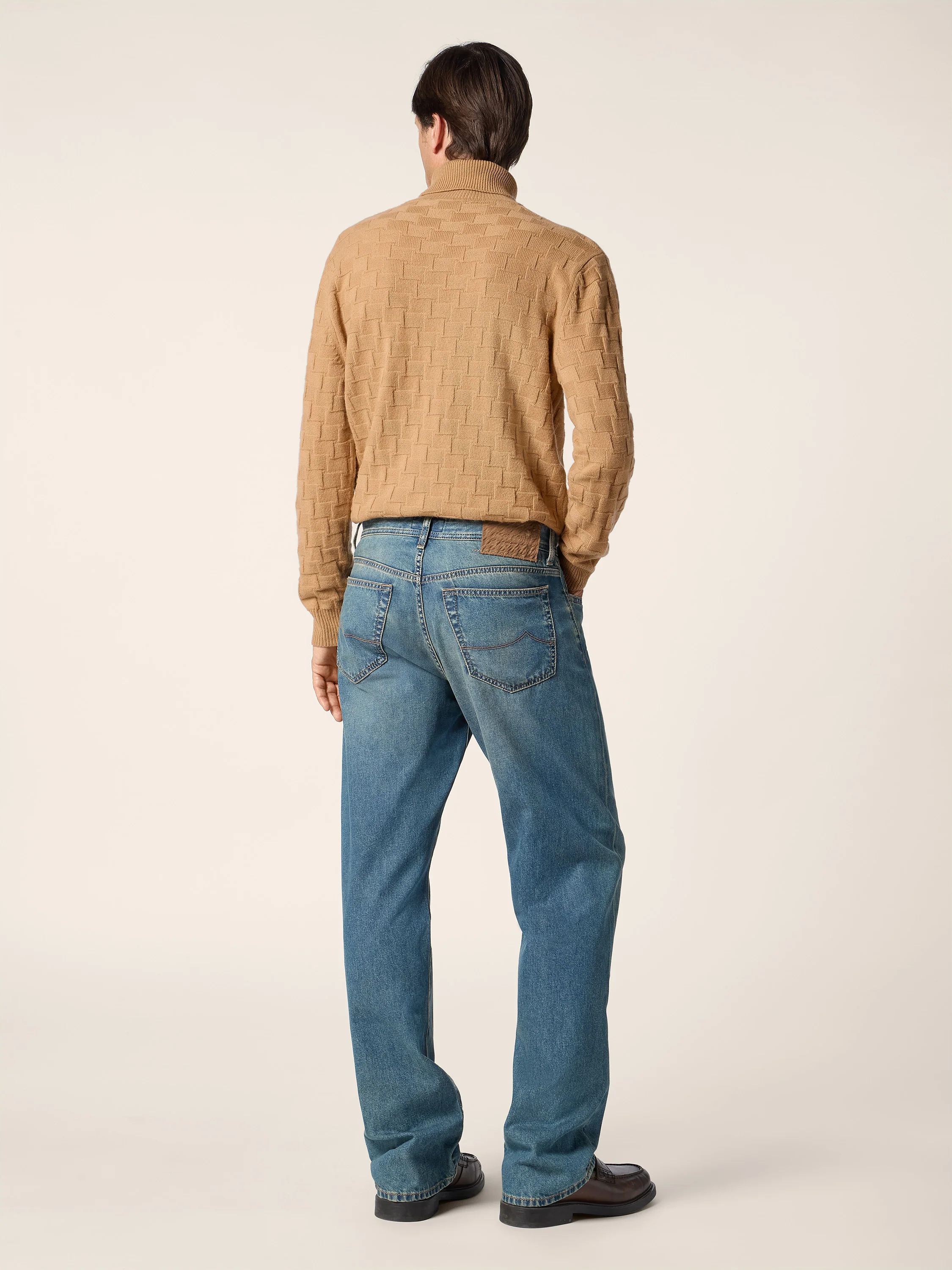 Wool-Cashmere Houndstooth Turtleneck - Image 3