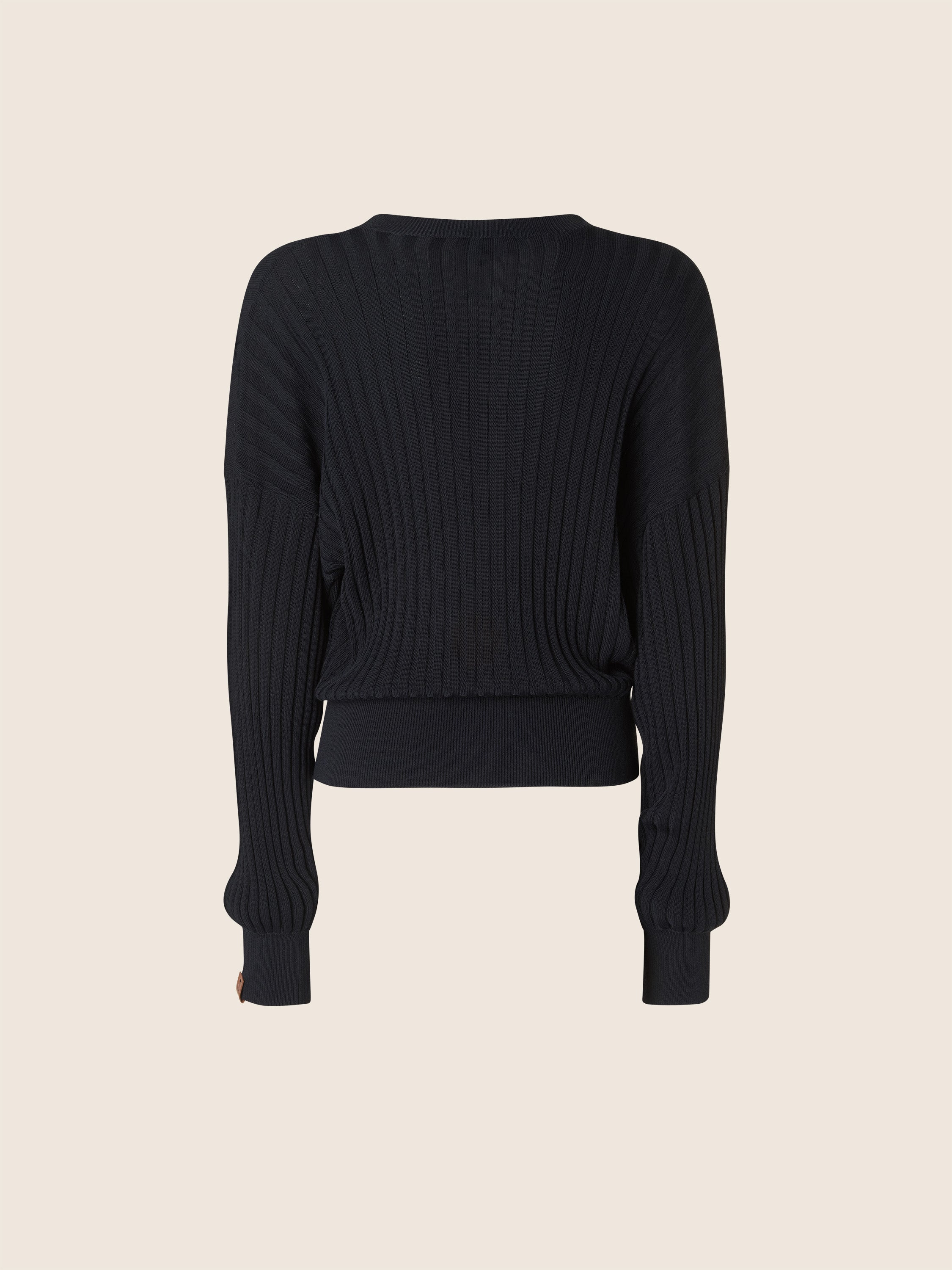 Viscose-Cotton Crêpe Knit Sweater - Image 4