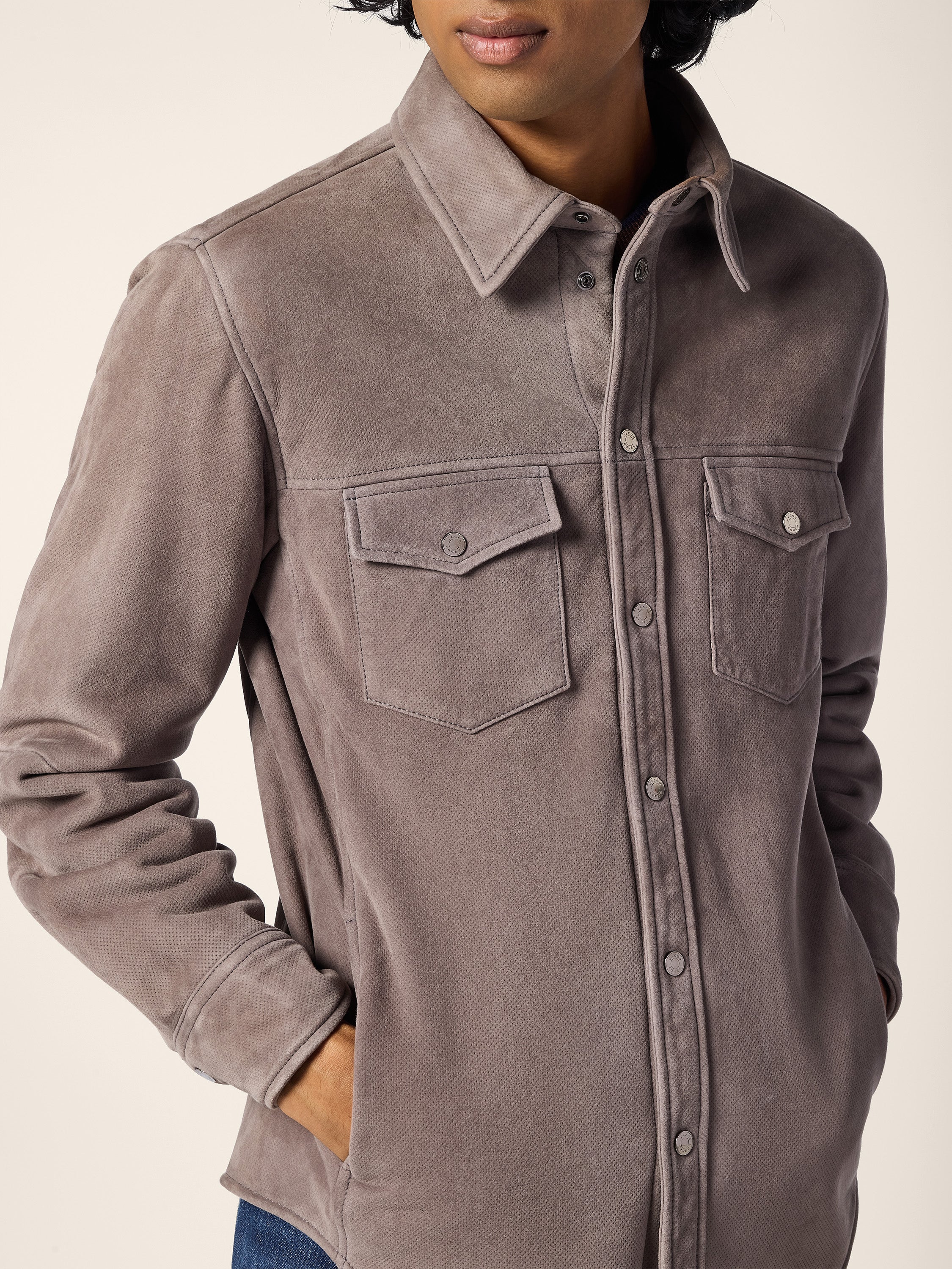 Lacaune Suede Western Overshirt - Image 4